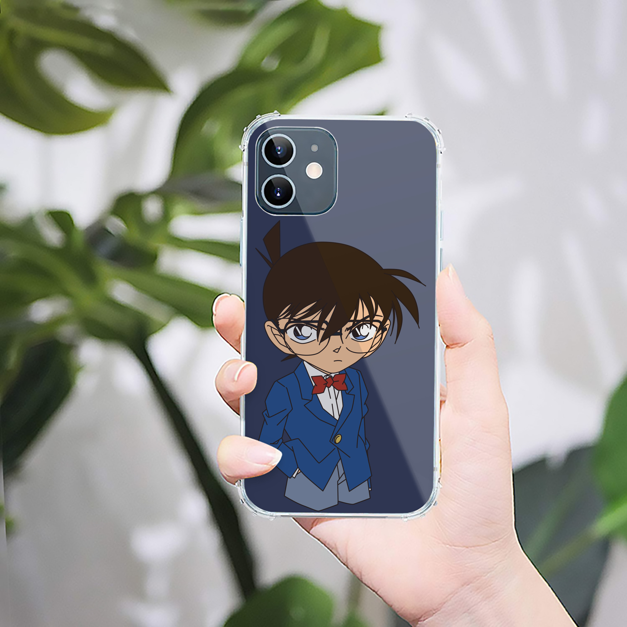 （画像用） 名探偵コナン 江戸川 コナン Detective Conan Conan Edogawa 【iPhone 12シリーズ対応】透明スマホケース（クリアソフトケース）